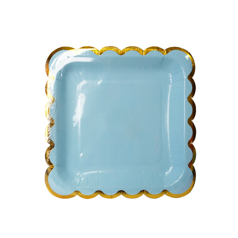 CB Sq. Paper Plate with Gold Border