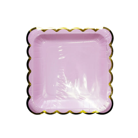 CB Sq. Paper Plate with Gold Border