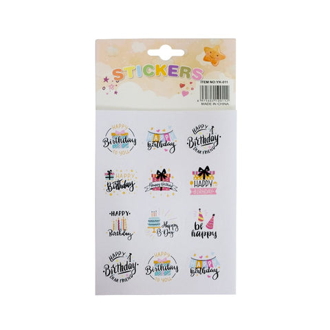 I.YK-011-11 Happy Birthday Sticker 10's