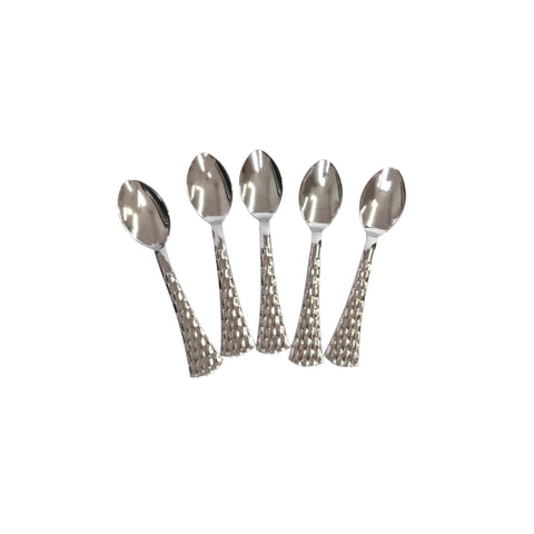 All About Baking - Chrome Silver Textured Handle Spoon 12s / 24s