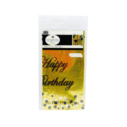 I.Party Tablecloth-HBD Met. Star Design