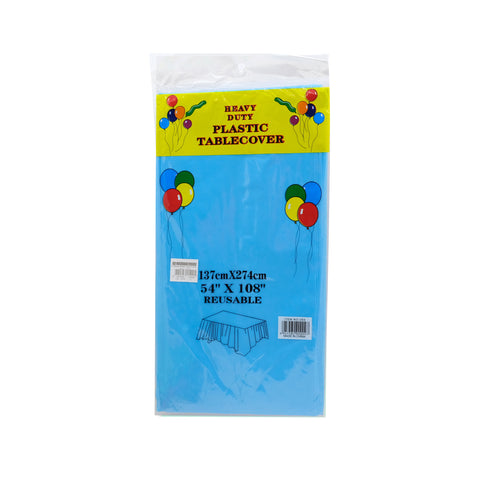 I. Plastic Party Table Cover Blue