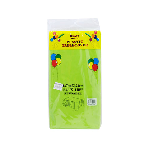I. Plastic Party Table Cover Green