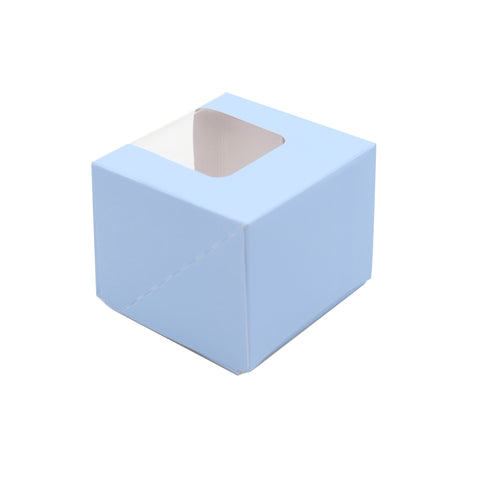 RM PF Solo Cupcake Box 3 1/4 X  3 1/4 X  2 3/4 (Blue)