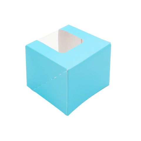 RM PF Solo Cupcake Box 3 1/4 X 3 1/4 X 2 3/4 (Aqua Color)