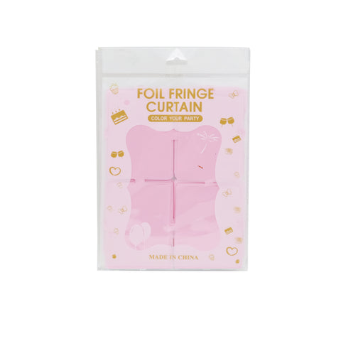 I.Fringe Square Curtain - Metallic Pink
