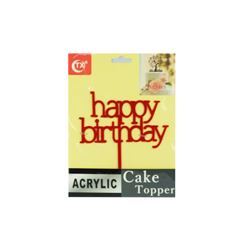 I. Acrylic Cake Topper RED (Design#3)