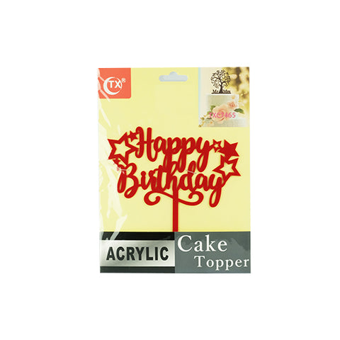I. Acrylic Cake Topper RED (Design#1)