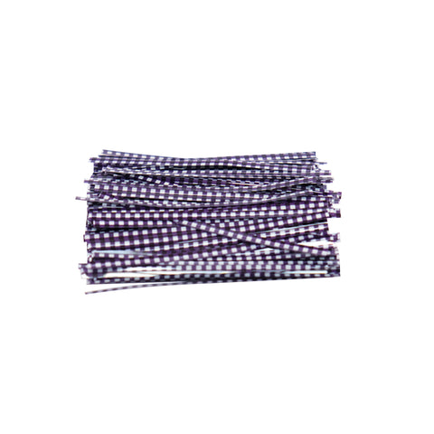 All About Baking - I. Precut Twist Tie Checkered 10cm 1000pc (approx)