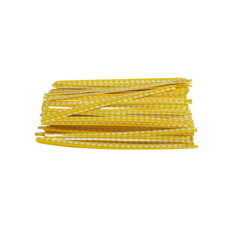 All About Baking - I. Precut Twist Tie Checkered 10cm 1000pc (approx)