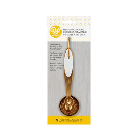 2103-0-0279 5pc Gold Mea.Spoon Sil.Handle
