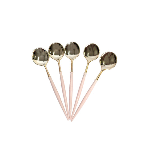 All About Baking - Reusable Round Gold Picnic Spoon 12s