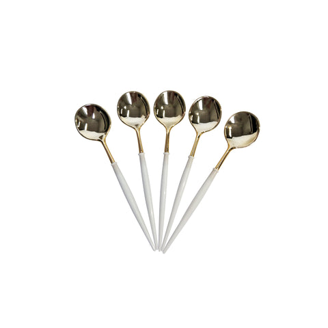 All About Baking - Reusable Round Gold Picnic Spoon 12s