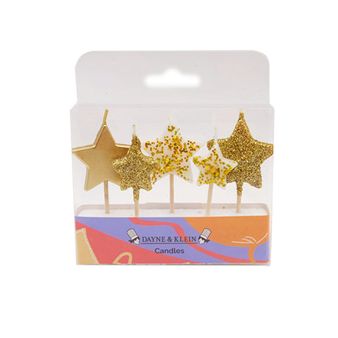 All About Baking - AAB Metallic Star Candle (Silver)