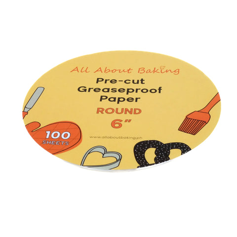 All About Baking - (Round Pre - Cut Greaseproof Paper 6" inches)
