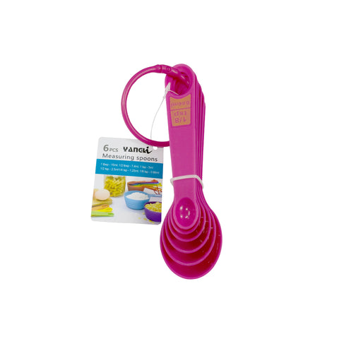 All About Baking - 400027 6's Measuring Spoon Set (Pink)