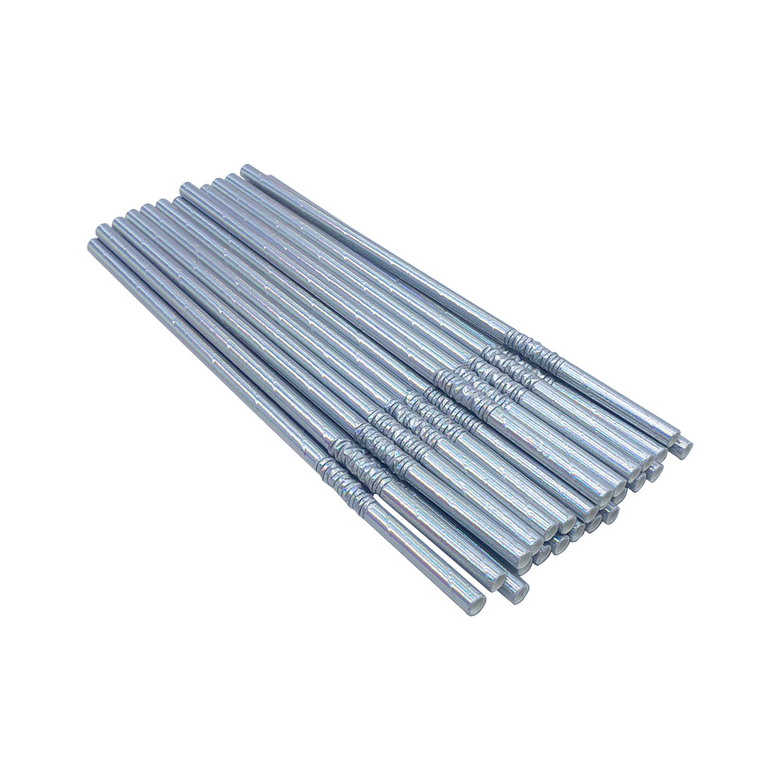 I. Extendable Paper Straw 25's (Silver) – allaboutbaking