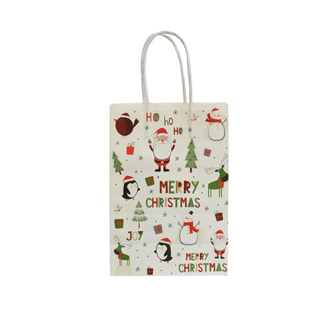 I. 16x8x22cm Christmas Paper Bag 12pc