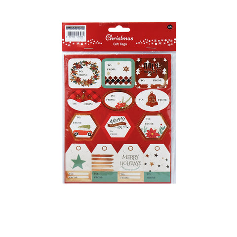 P182 Christmas Gift Tags 3 Sheets