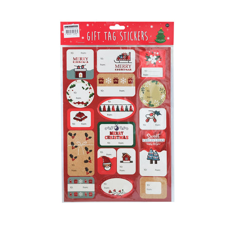 P181 Gift Tag Stickers 2 sheets