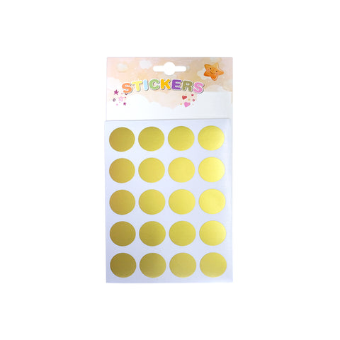 I. YK-011-3 Round Sticker Gold 2.3cm 10's