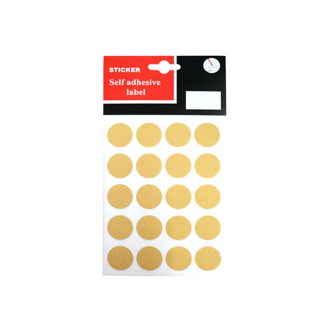 I.YK-011-4 Round Sticker Kraft 2.3cm 10s