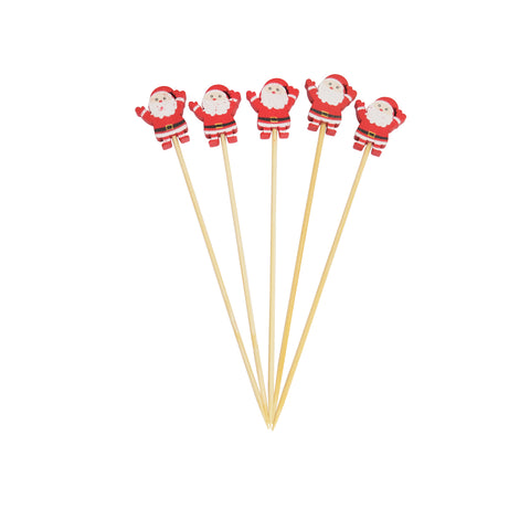 All About Baking - I.Design Skewers Christmas Santa / Tree  (100pc)