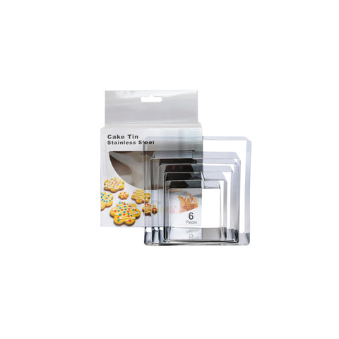 All About Baking - HP-6-416 6pcs Square Cutter H4cm