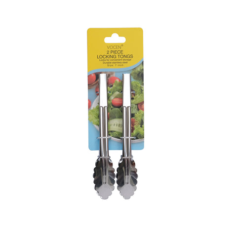 All About Baking - 100907 2pcs SS Tongs Set
