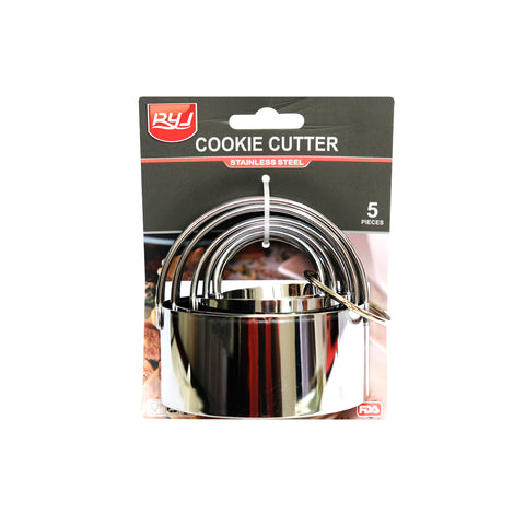 All About Baking - YR2311-1 5pcs Round Cutter w Handle
