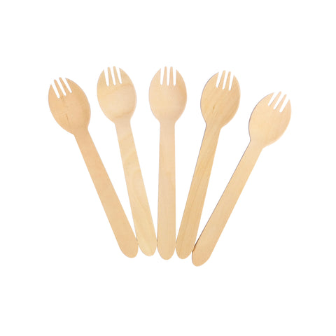 All About Baking - I.Wooden Spork 16cm 100pc