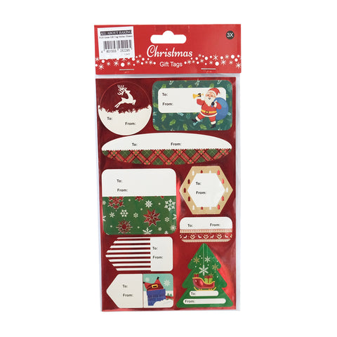 P220 Xmas Gift TAg Sticker 3Sheets