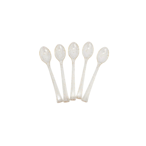 HN-2810FS 10cm Plastic Glitter Spoon 50pc