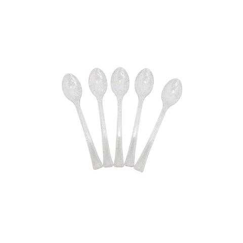 HN-2810FS 10cm Plastic Glitter Spoon 50pc