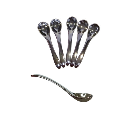 All About Baking - Chrome Silver Curved Dessert Spoon 36s