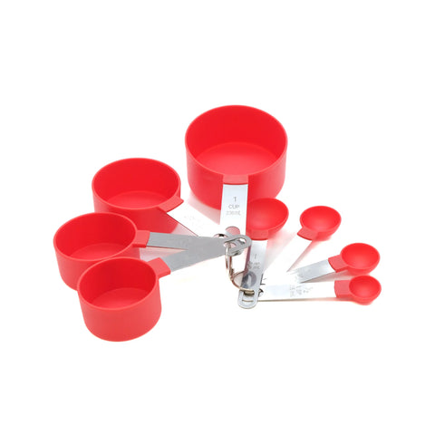 I.300045 8pcs Measuring Cup & Spoon Set (Red)