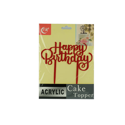 I. Acrylic Cake Topper RED (Design#4)
