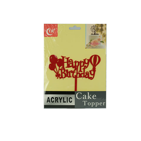 I. Acrylic Cake Topper RED (Design#5)